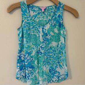 Lilly Pulitzer Dahlia Silk Tank in Resort White In A Pinch Size XS
